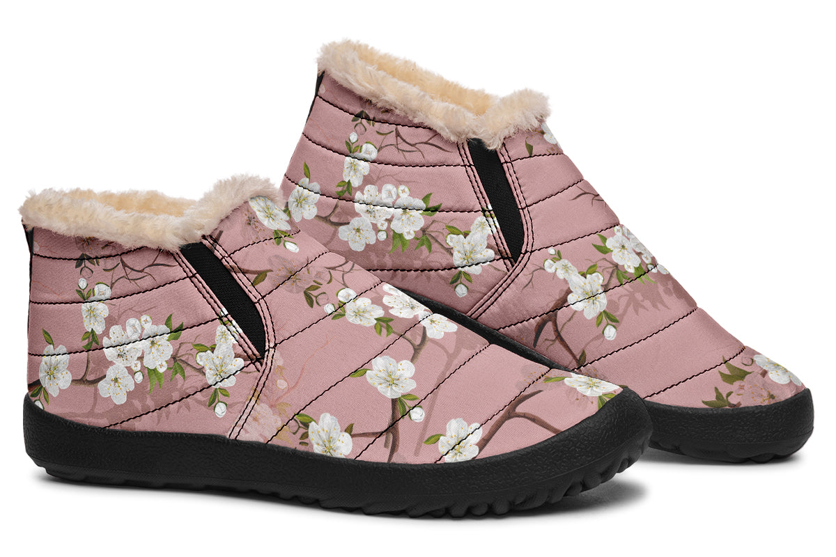 Peach Blossoms Winter Shoes