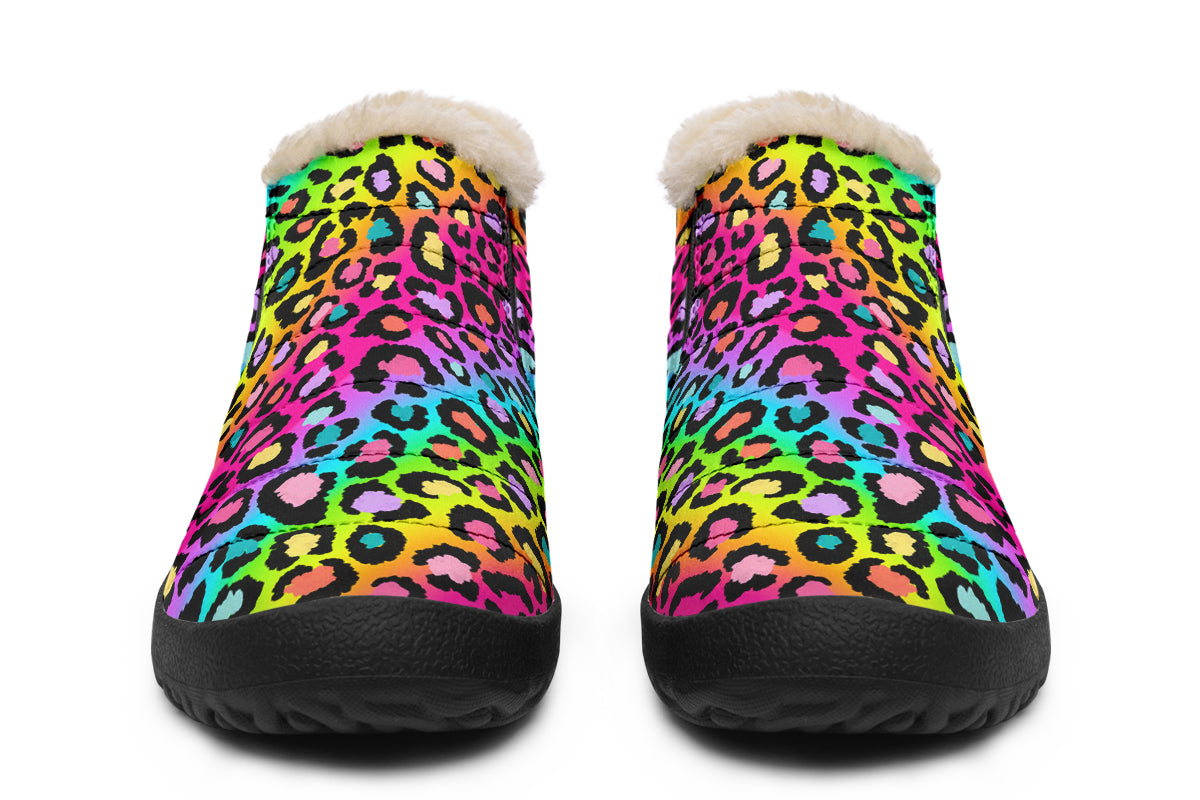 Rainbow Leopard Winter Shoes