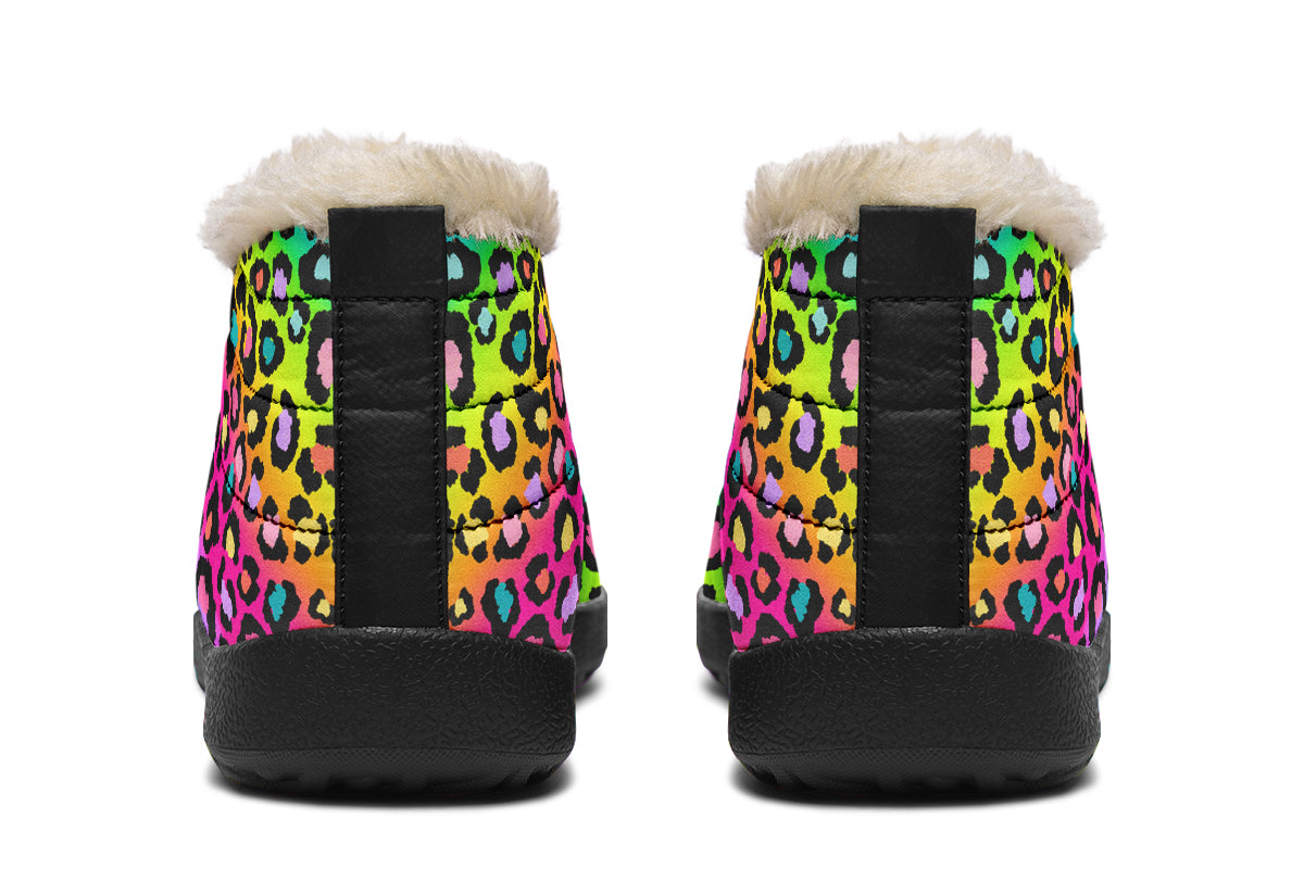 Rainbow Leopard Winter Shoes