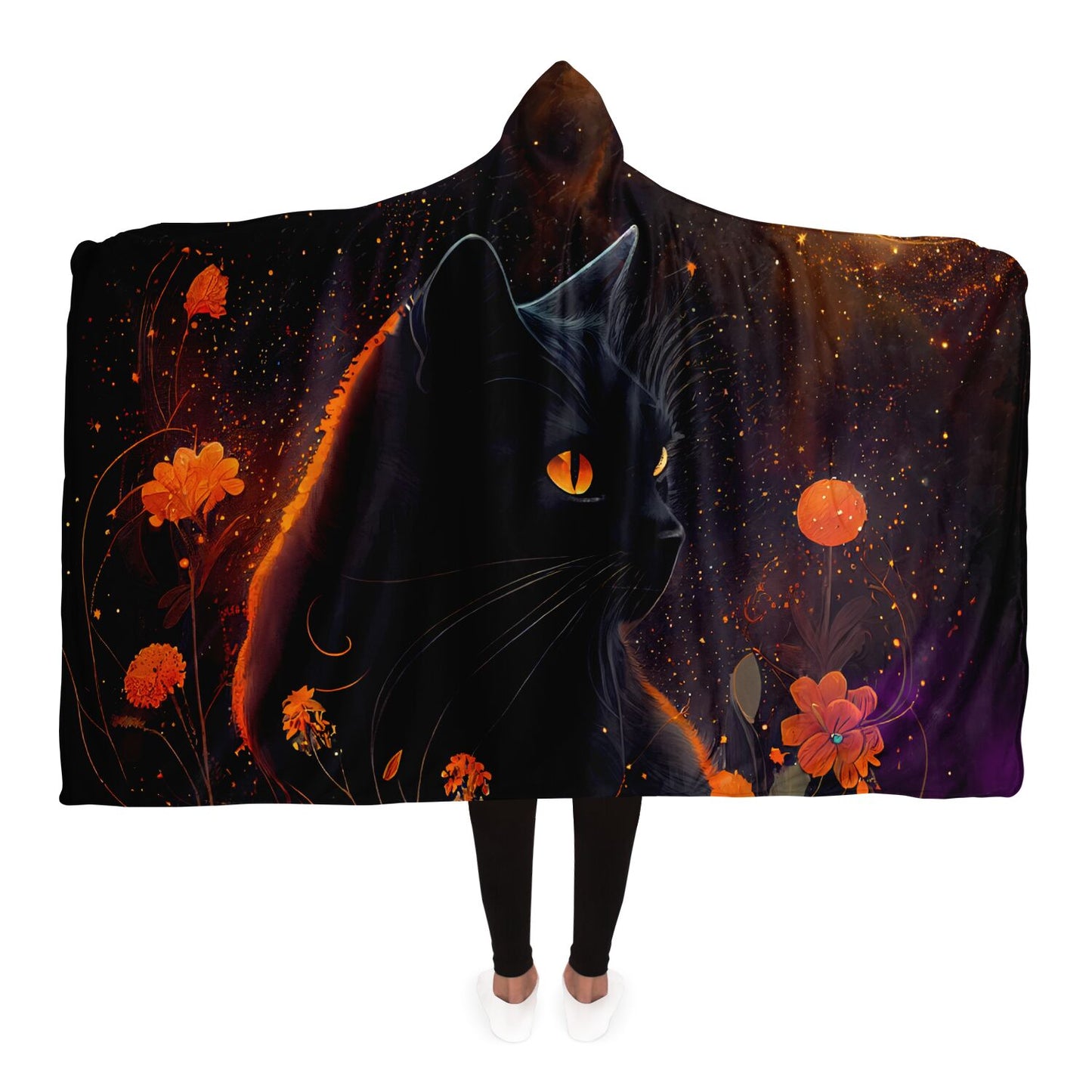 Black Cat Hooded Blanket – Offbeat Sweetie