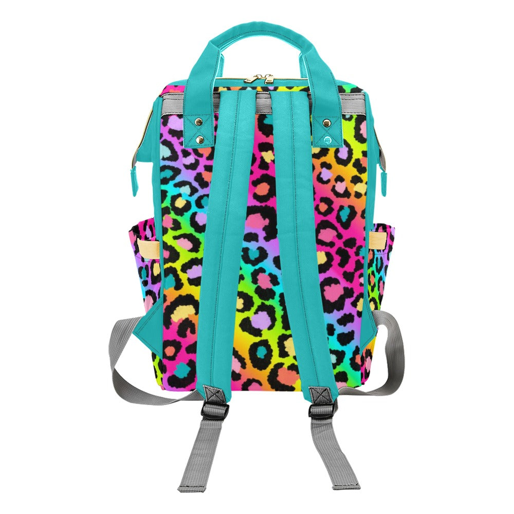 Rainbow Leopard Multi-Function Backpack