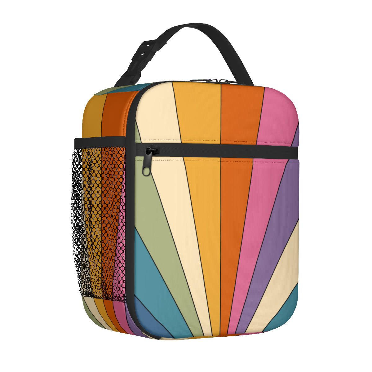 Retro Rainbow Insulated Lunch Bag