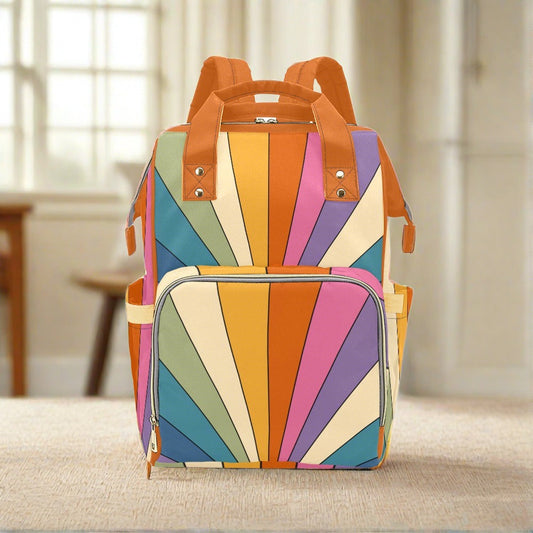 Retro Rainbow Multi-Function Backpack