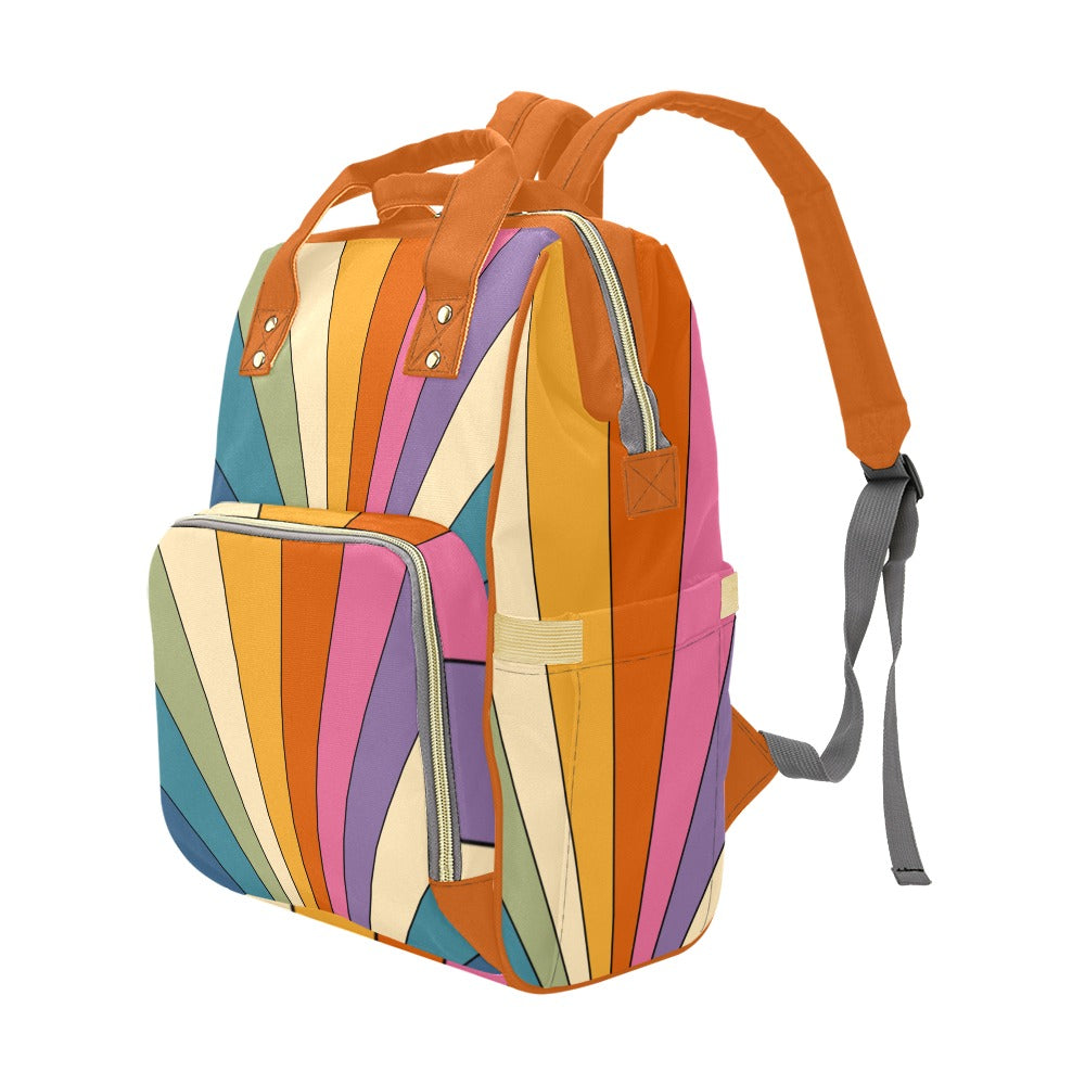 Retro Rainbow Multi-Function Backpack