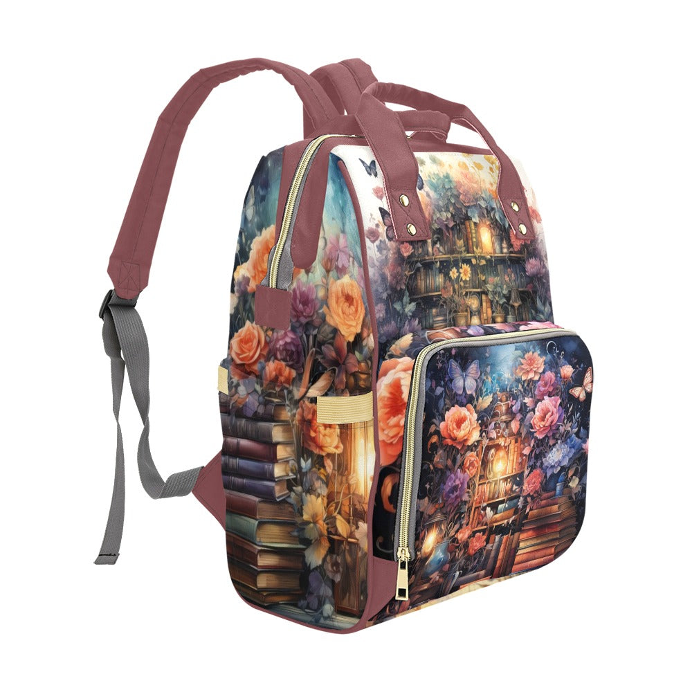 Whimsical Library Multi-Function Backpack