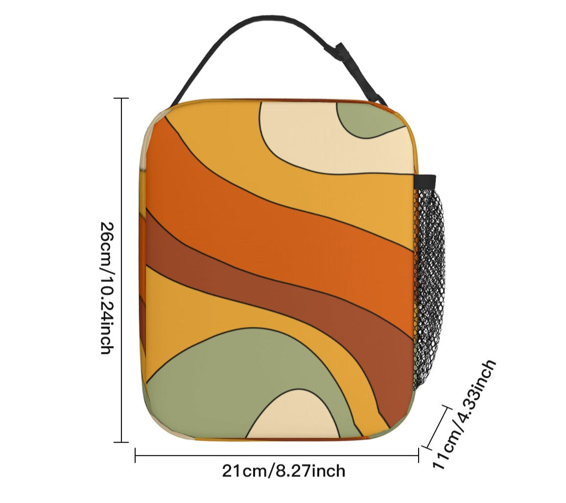 Retro Swirl Insulated Lunch Bag