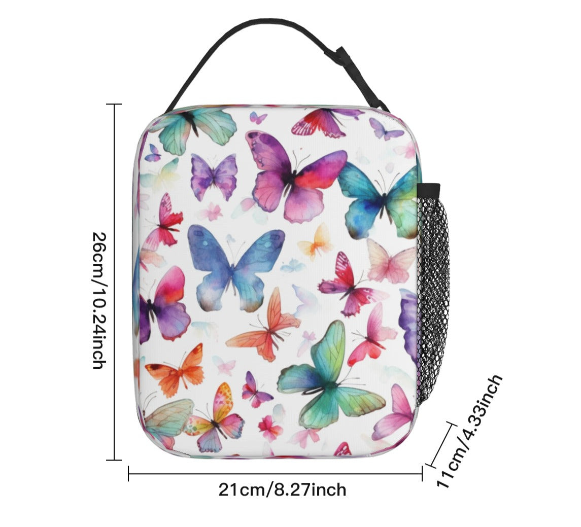 Watercolour Butterflies Insulated Lunch Bag