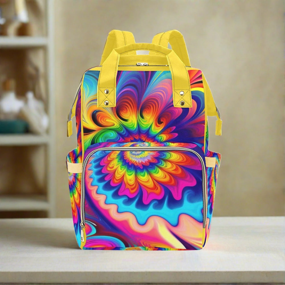 Psychedelic Tie Dye Multi-Function Backpack