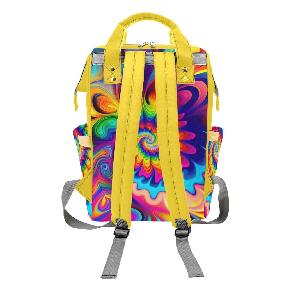 Psychedelic Tie Dye Multi-Function Backpack