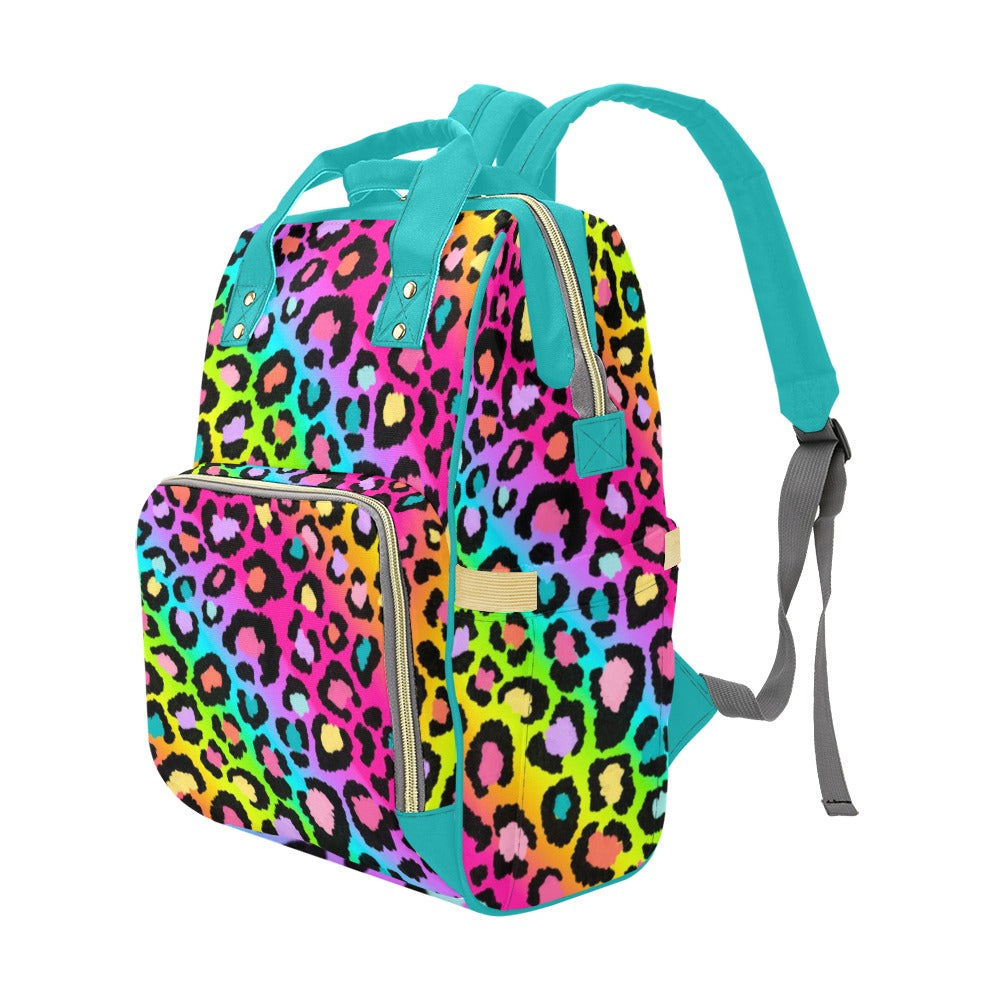 Rainbow Leopard Multi-Function Backpack