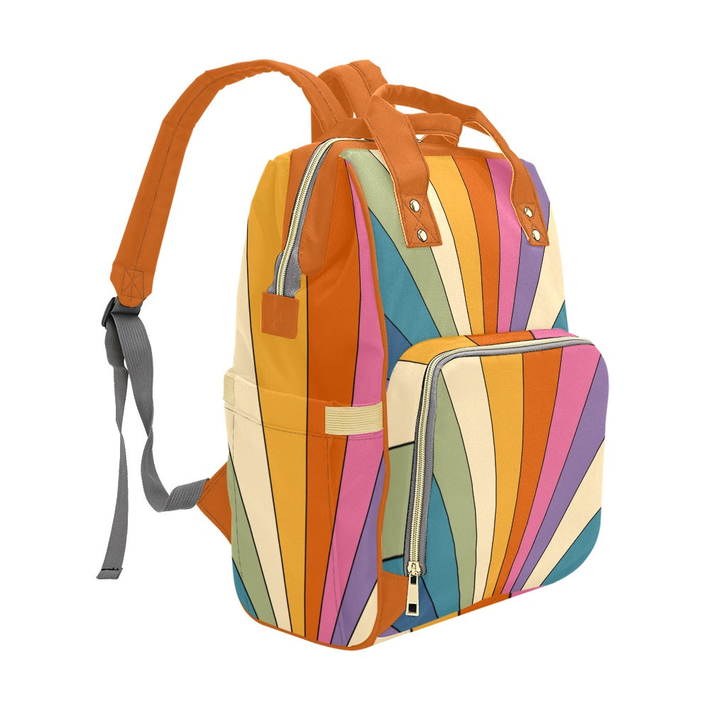 Retro Rainbow Multi-Function Backpack