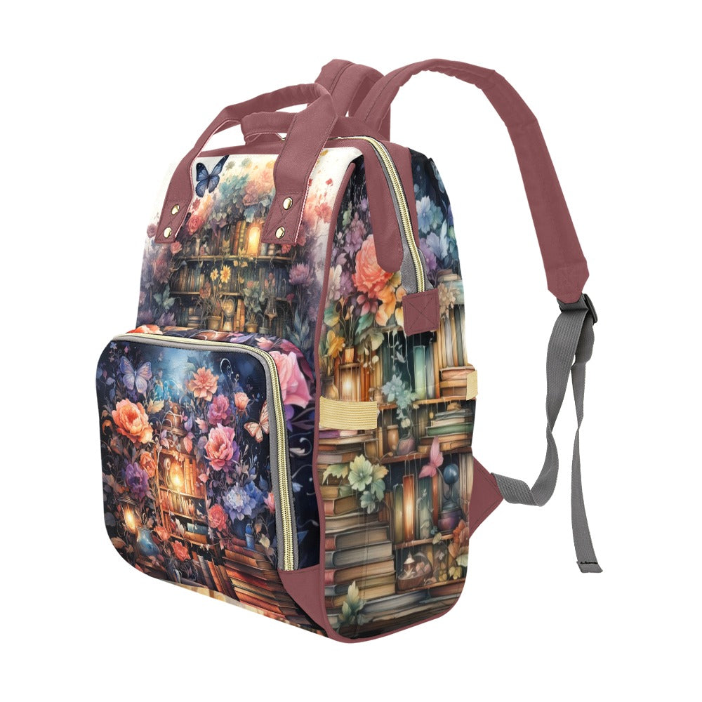Whimsical Library Multi-Function Backpack